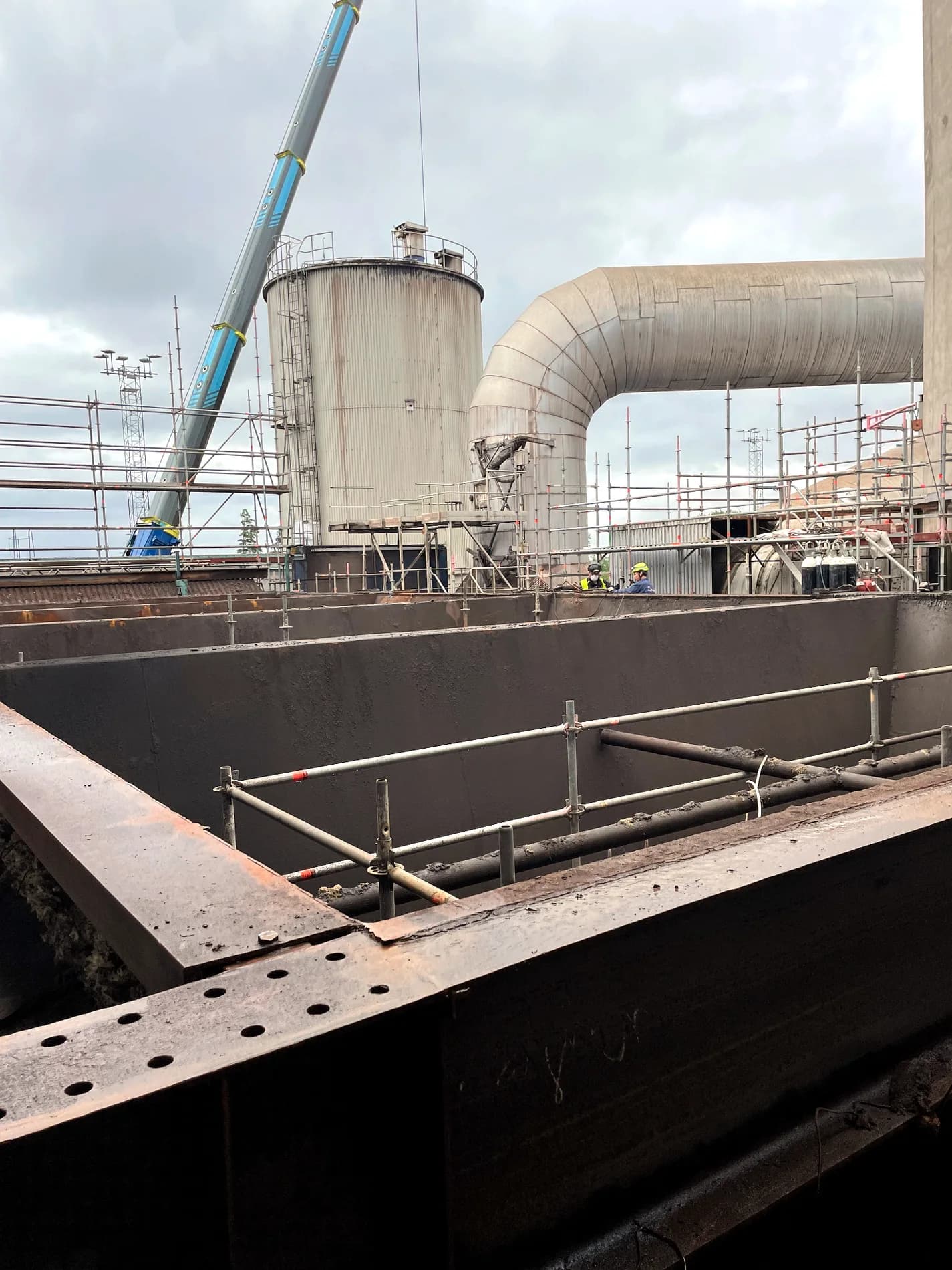 Eco filter dismantling and installation works at a power plant boiler unit - E.ON Sverige Power Plant, Sweden (2023)