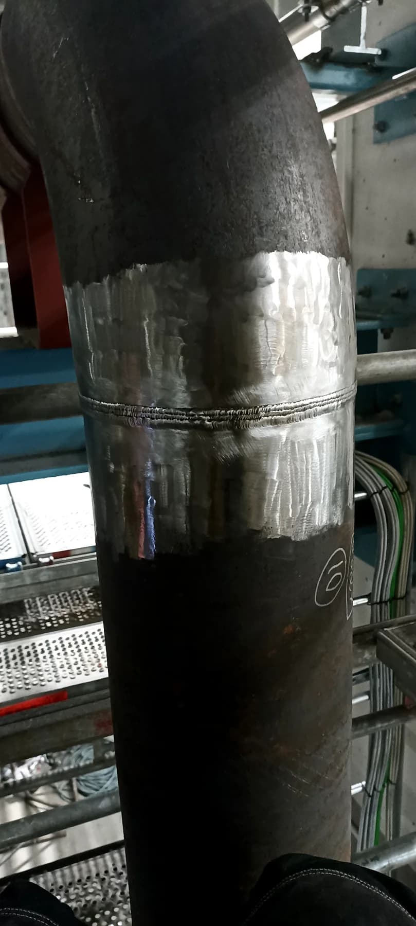 Photos from welding, pipe fitting and assembly works during new paper mill construction - Metsä Husum Paper Mill, Sweden (2022)