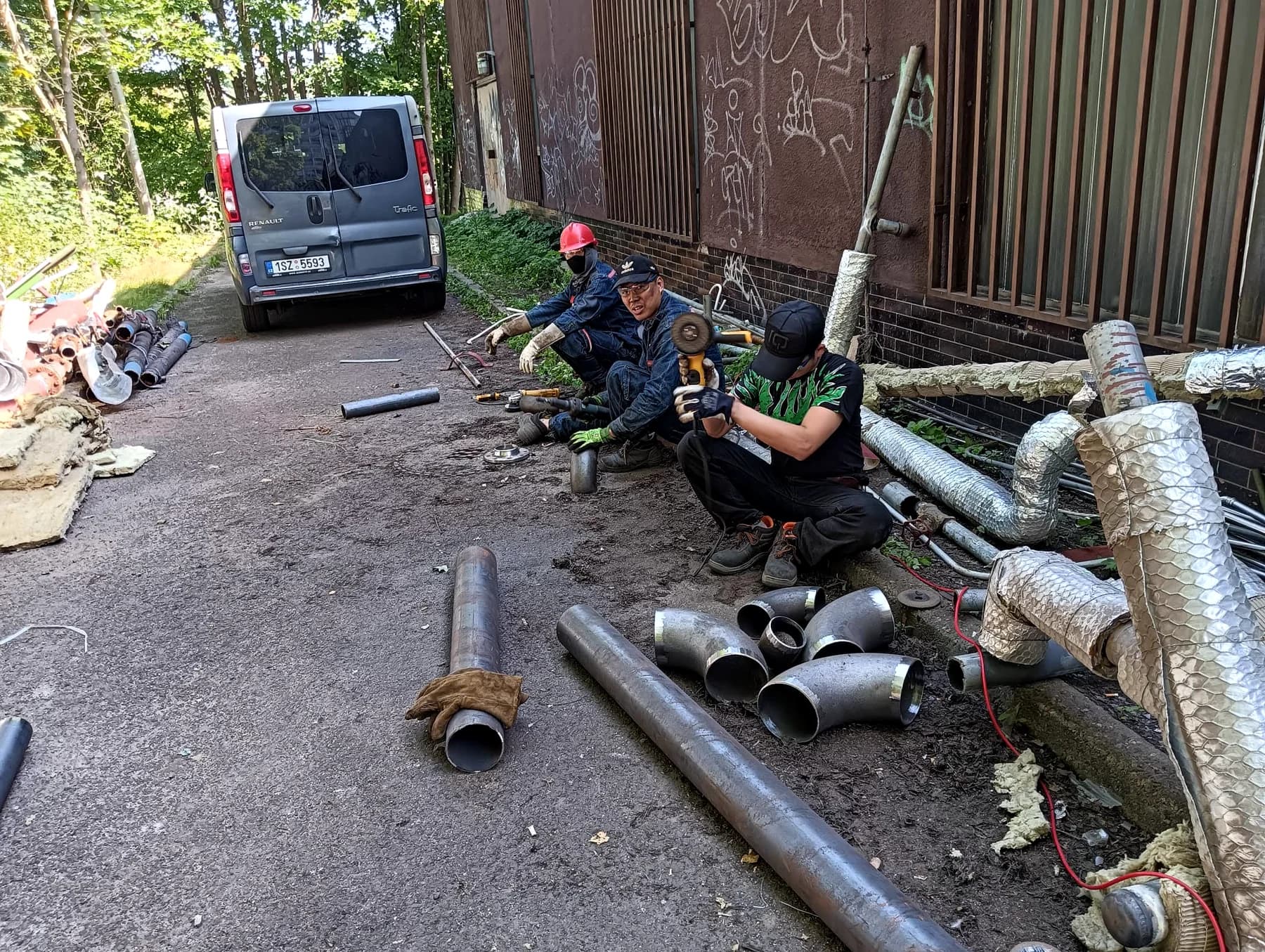 TIG welding and technical piping work during a boiler room shutdown in the Czech Republic - CZ Boiler Room Shutdown, Czech Republic (2025)