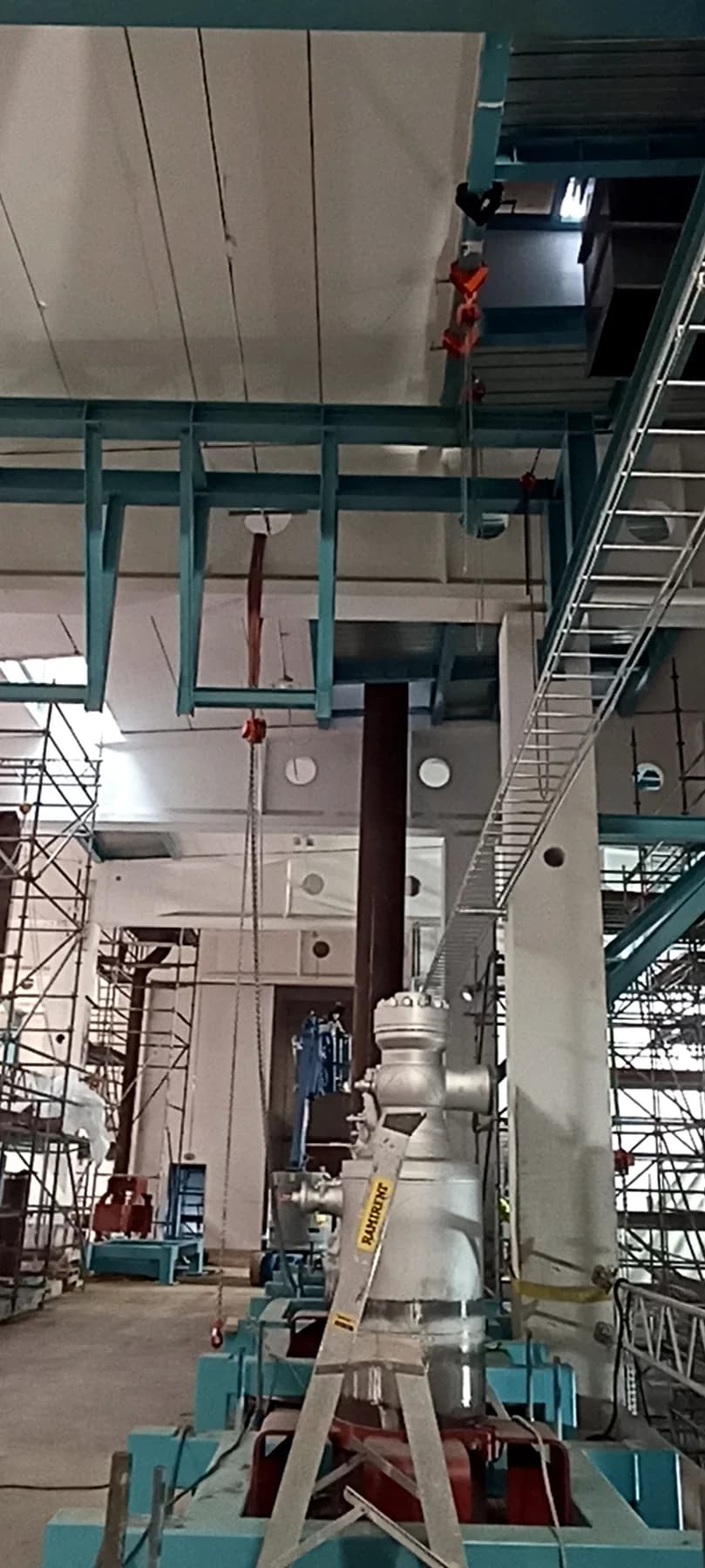 Photos from welding, pipe fitting and assembly works during new paper mill construction - Metsä Husum Paper Mill, Sweden (2022)