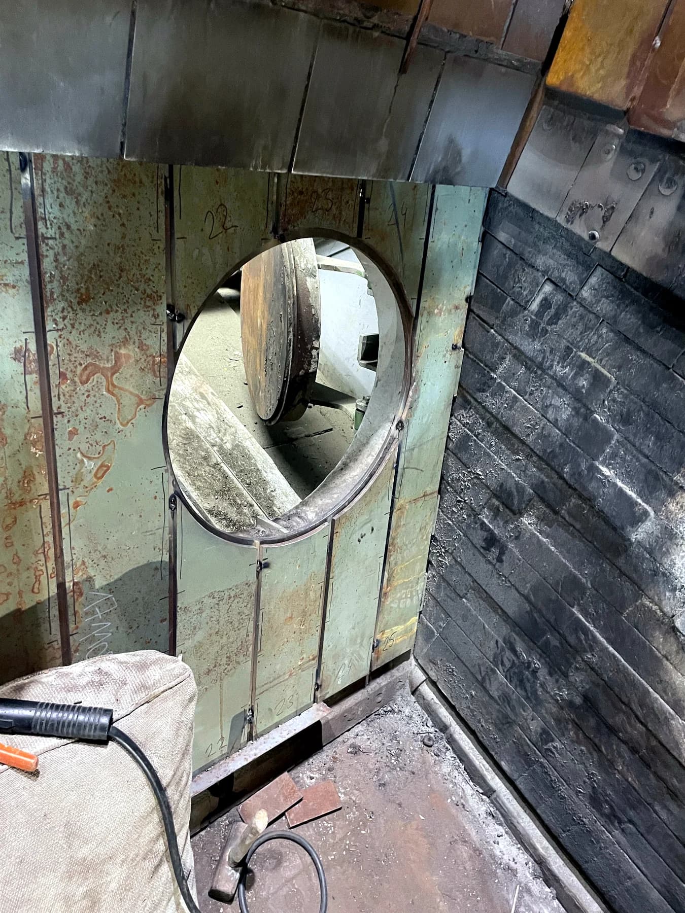 Boiler cutting and repair work inside the OLO Bratislava waste incineration plant - OLO Bratislava Waste Incineration, Slovakia (2024)