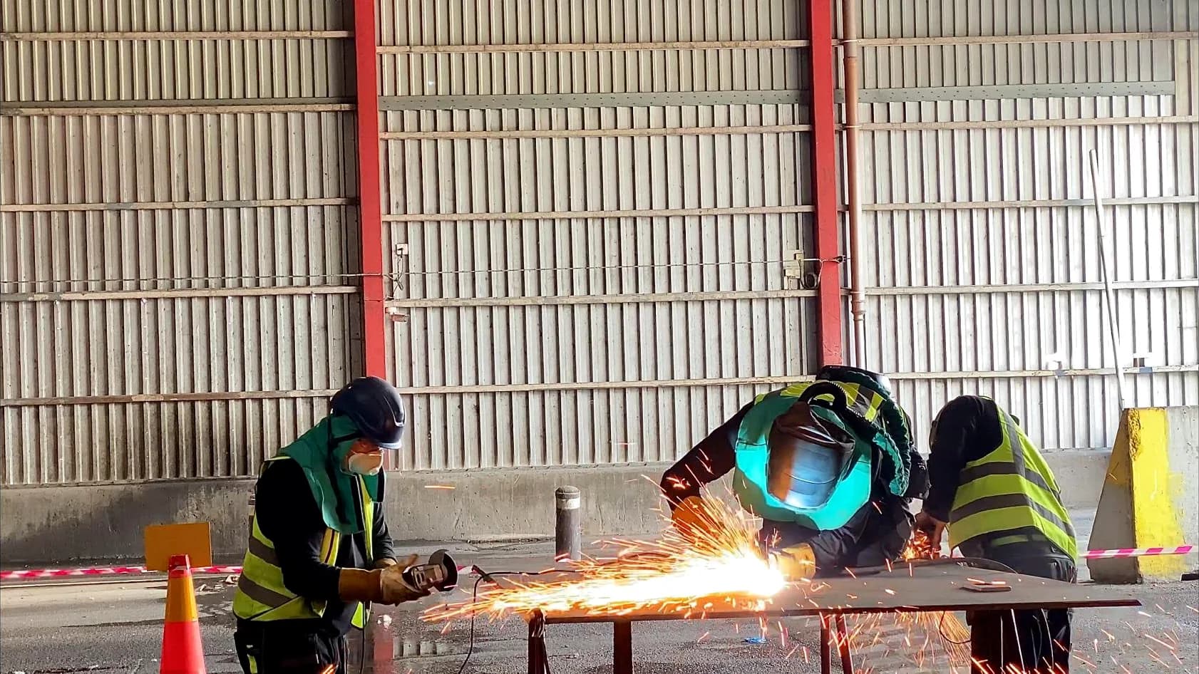 Boiler wall welding work during the SYSAV shutdown in Malmö - SYSAV Boiler Shutdown, Malmö, Sweden (2024)